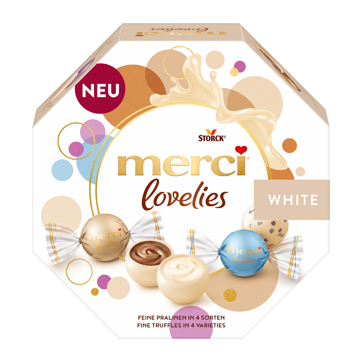 Шоколадні цукерки Merci Lovelies White, 185 грам